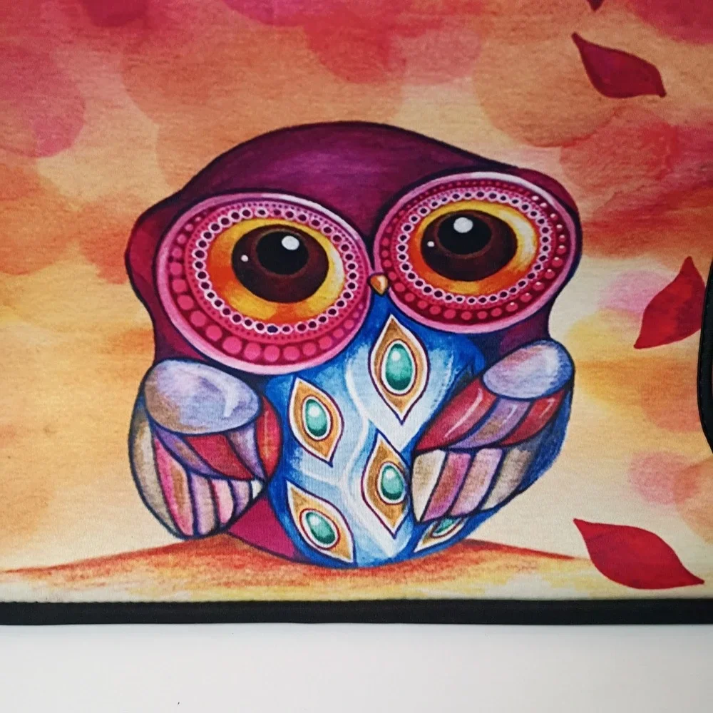 Neoprene Laptop Sleeve Colorful Owl Computer Laptop Case Bag with Handle 16